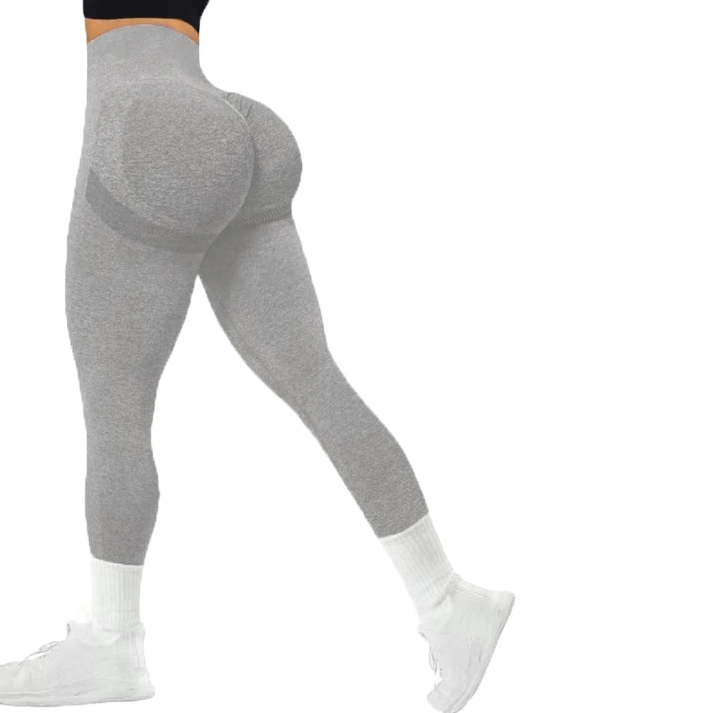 Three pairs of seamless high-waist yoga trousers, solid color + tie-dye combination, perfect for yoga, gym and running. -