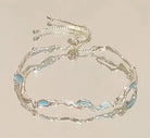 Shiny Pink Crystal Cherry Blossom Bracelets -