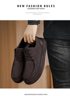 Men's Shoes Are Fashionable Brown Casual Shoes Made of Durable Suede Material Comfortable Walking Shoes Suitable for Daily Wear -