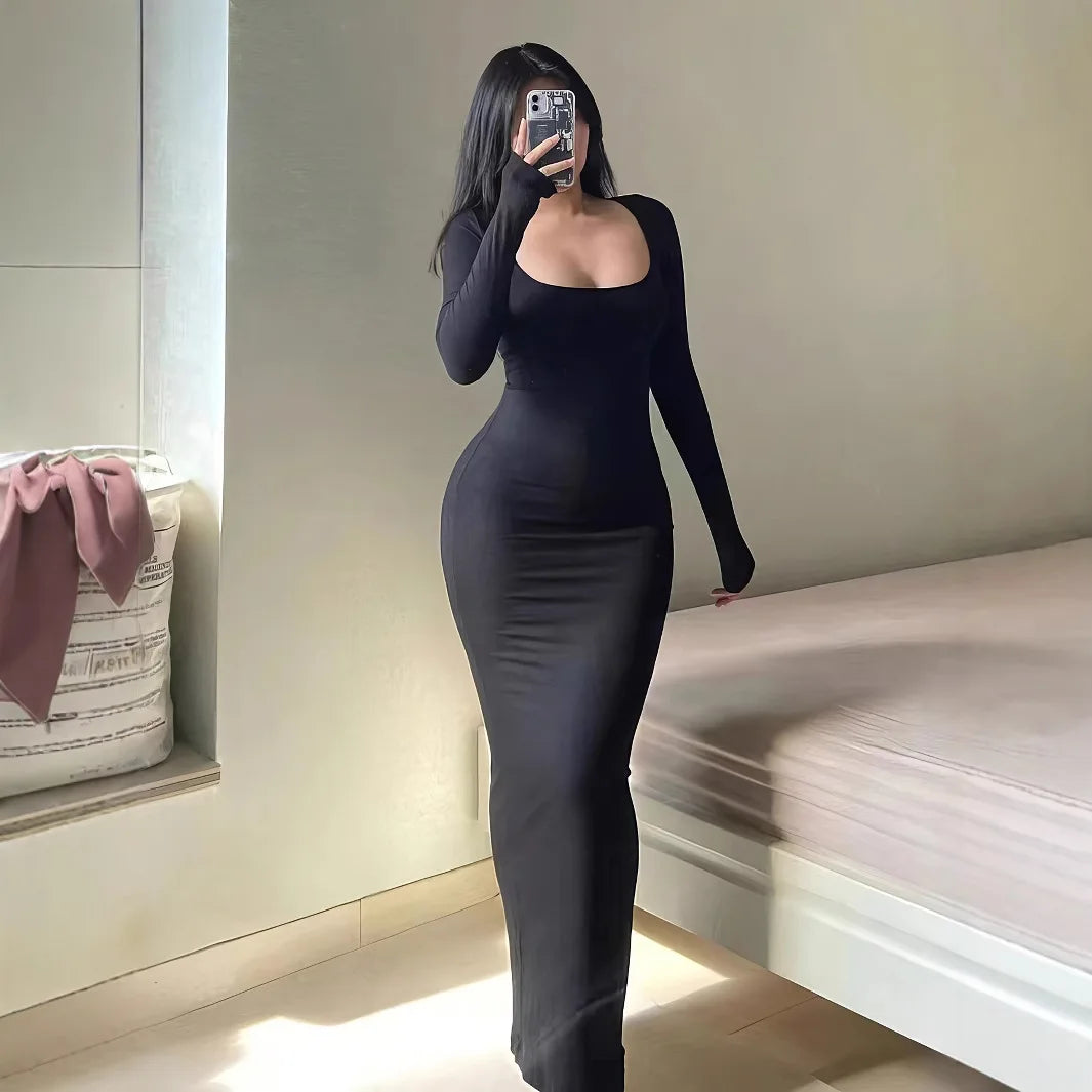 Long sleeves Maxi Dress -