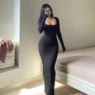 Long sleeves Maxi Dress -