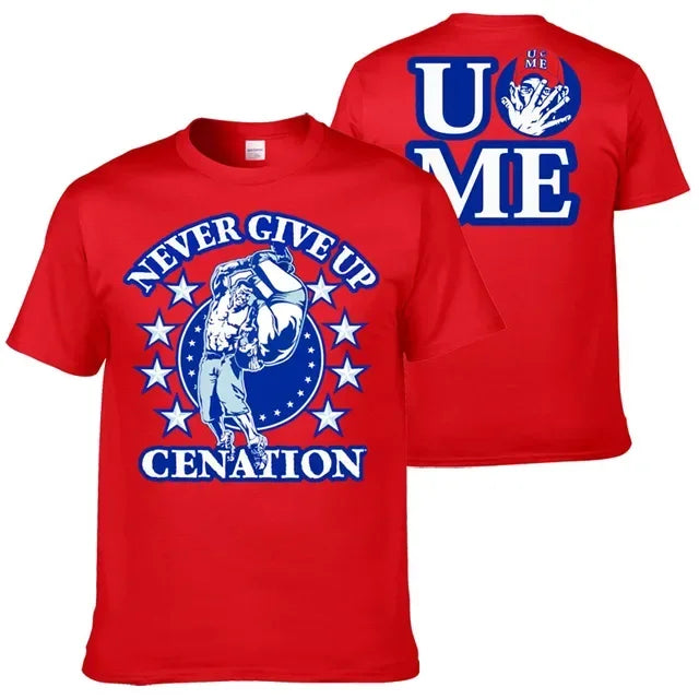 John Cena Wrestling Men's T-Shirt Summer Outdoor Sports Fitness Unisex Tops Casual O-Neck Short Sleeve Tee Casual Men Clothing -