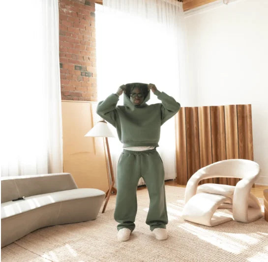 Stay comfy and stylish from head to toe with this men's sweat suit set! -