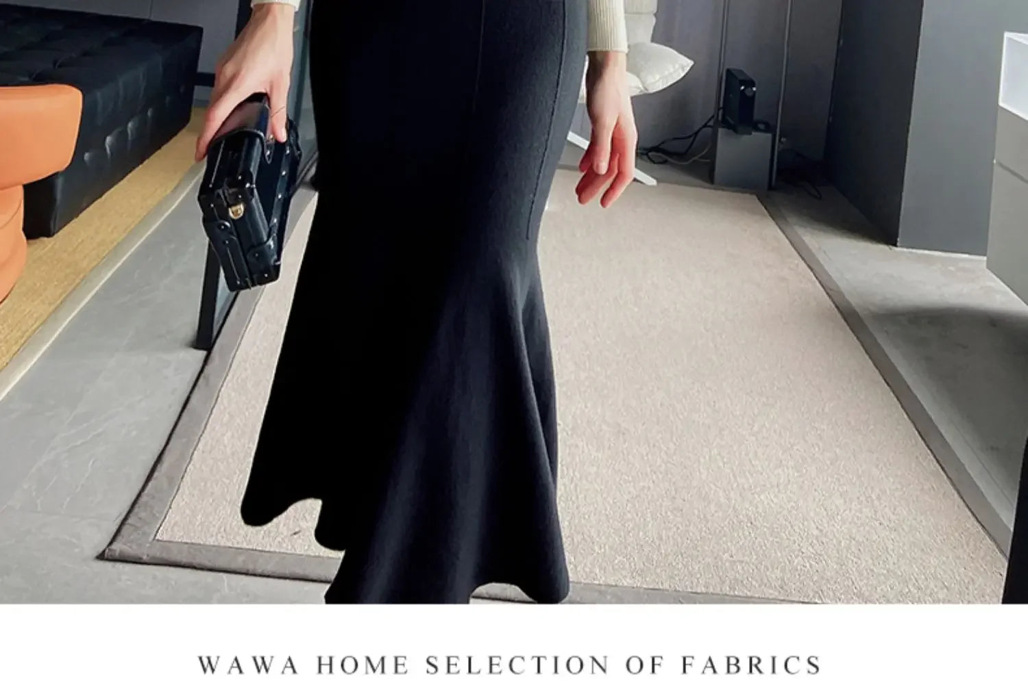 Women's Skirts Knitted Long Skirts for Women Fashion 2025 Autumn Winter Solid Color Green Vintage Slim A-LINE Skirts for Woman -
