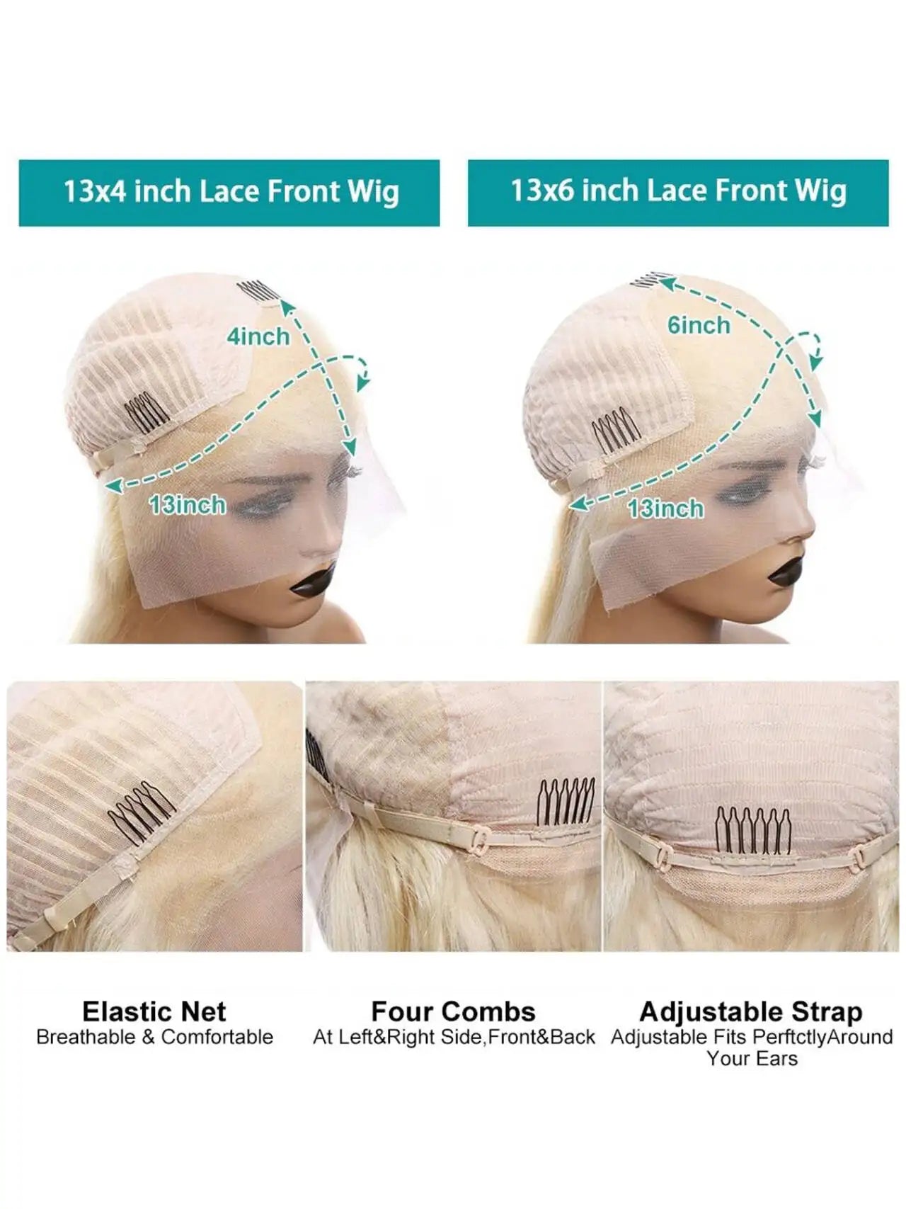 13x6 Lace Front Wig Blonde Cosplay Use Heat Resistant Fiber Hair -