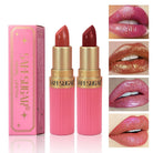 Pearlescent Pink Glitter Velvet Lipstick Metallic Waterproof Long Lasting Matte Shimmer Diamond Lipstick Women Makeup Cosmetic -