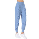 Woman Yoga Pants Hem Bound Running Fitness Loose Slim Quick-Dry Yoga Pants Pleated Capris Pockets Jogging Pants Sports pants -