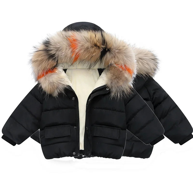 Keep your little one snug and stylish this winter with our new warm down jacket—perfect for baby girls and boys! -