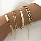 4pcs Cuban Chain Bracelets -