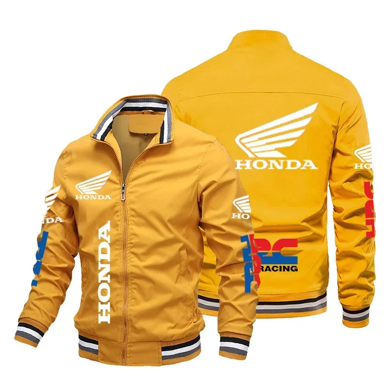 Dress to impress with the latest Honda Moto jacket. Designed for both style and functionality, this new jacket is perfect for motorcycle enthusiasts and fashion-forward individuals alike. -