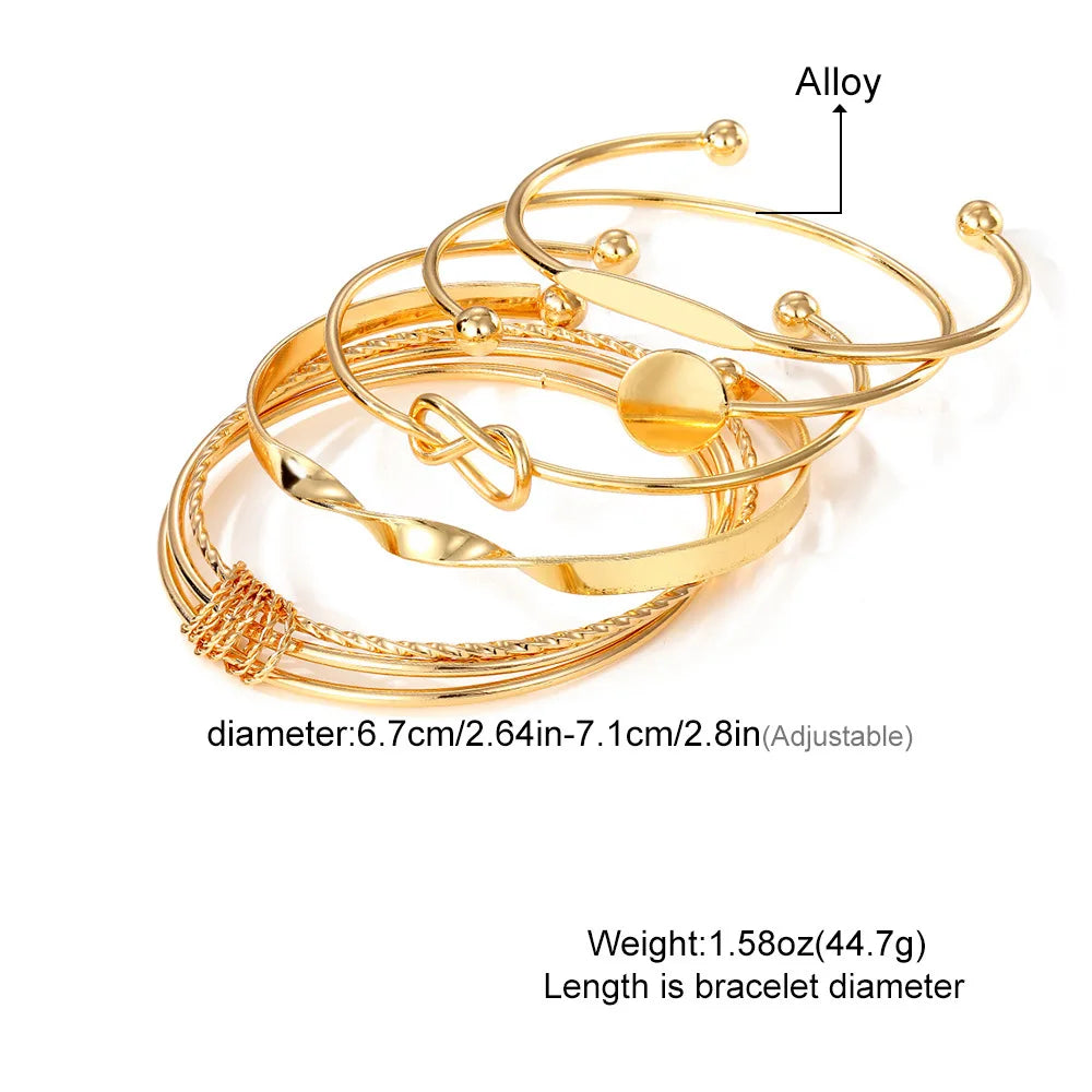 Twisted Knot Bracelet Set -