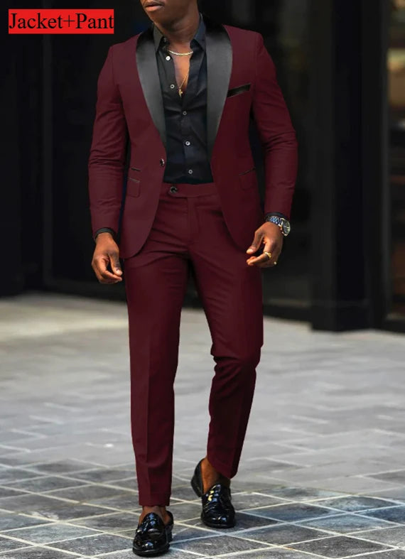 Men Formal Slim Fit Tuxedo -