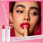 Diamond Pearlescent Lipstick Waterproof Long Lasting Non-stick Cup Matte Velvet Shiny Lipsticks Red Sexy Lips Makeup Cosmetics -
