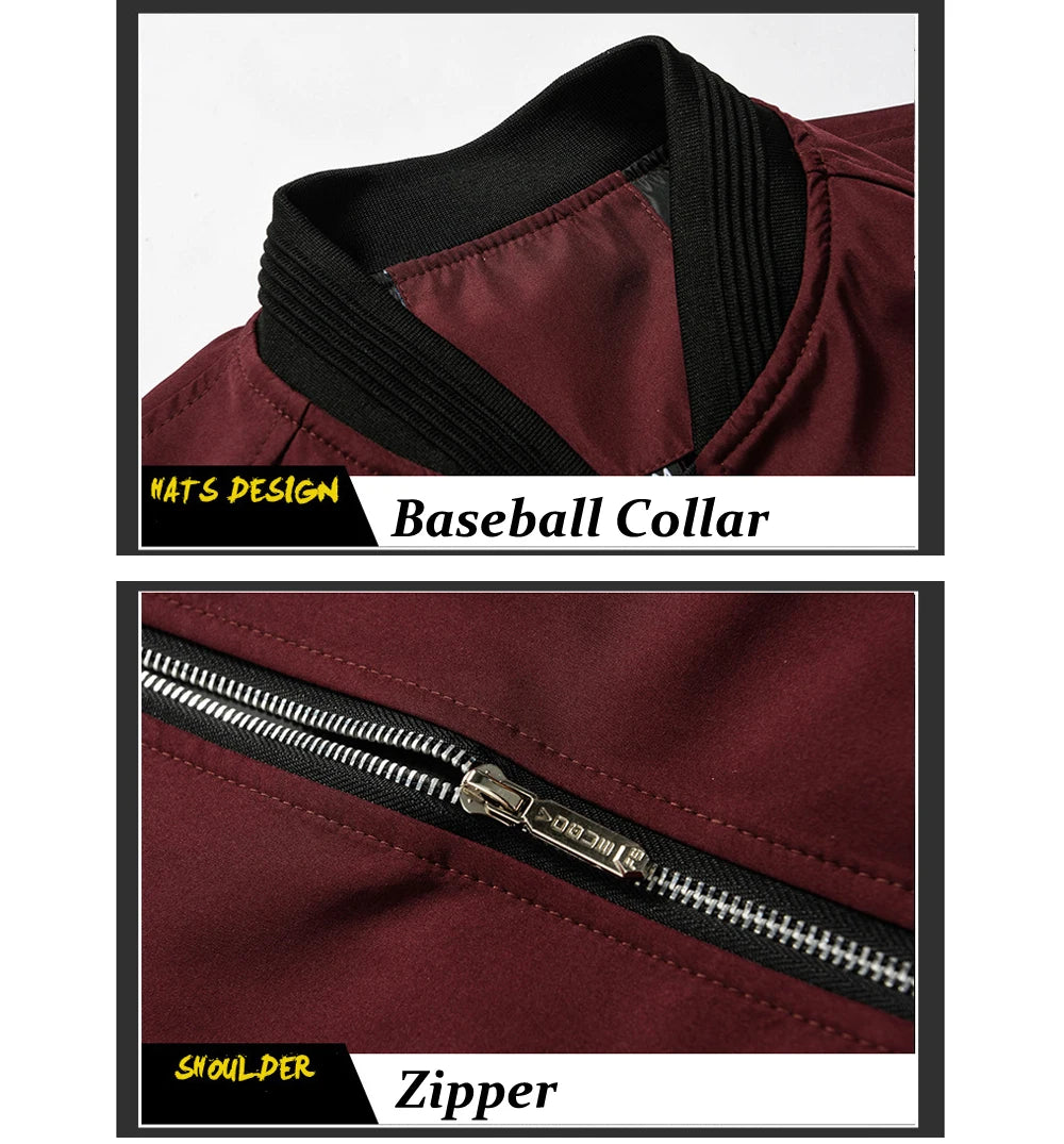 Stay stylish and comfortable with this men's casual lightweight bomber jacket. -