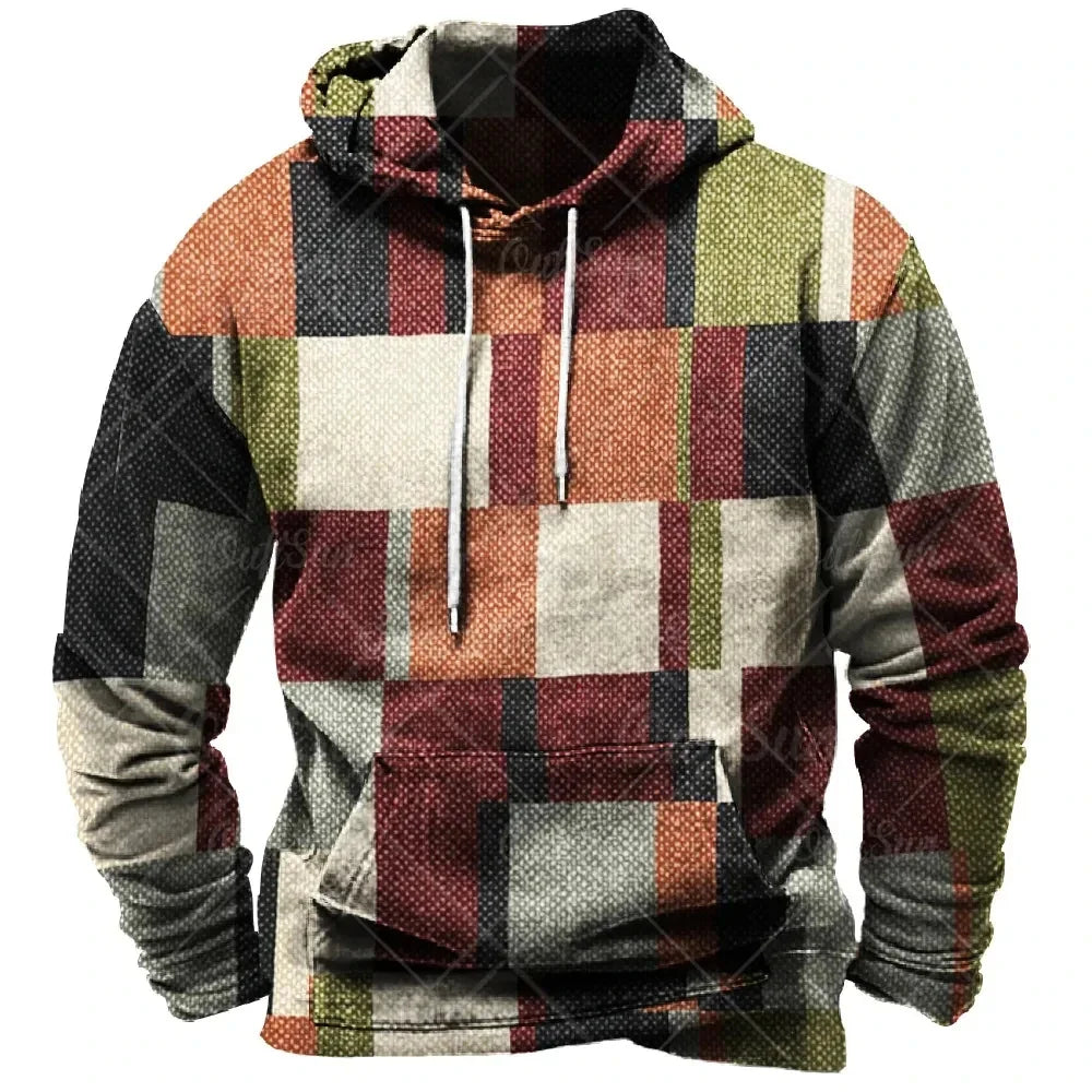 Men's Plaid Hoodie -