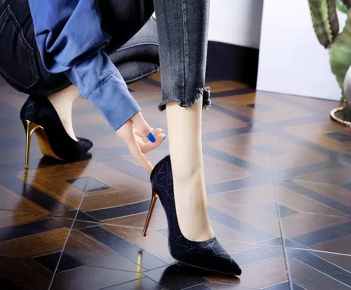 Shoes For Woman 2025 Pointed Toe Evening Women's Summer Footwear Sexy Super High Heel Spring Elegant Hot Offer Beau Today On A -