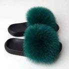 Real Fox Fur Slippers -