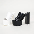 Eilyken Designer Open Toe Women Slippers Fashion Platform Concise Gladiator Party Shoes Female Square High Heels Sandals -