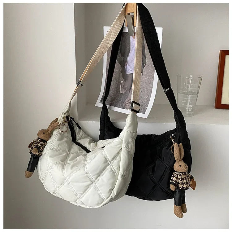 Carry your essentials in style with these embroidery crossbody bags Featuring a large capacity and a shoulder strap, these handbags are both fashionable and functional—an ideal accessory for any outfit. -