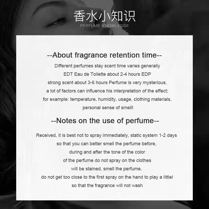 100ml Quality Brand Cologne Perfume Men Long Lasting Woody Citrus Floral Women Fragrance Body Spray Dating Perfume Gifts -
