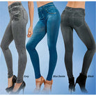 Women's Seamless Denim Yoga Leggings -