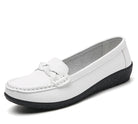 Shoes Women 2025 New Loafers Slip On Flats Leather Shoes Woman Comfortable Flat Shoes Women White Zapatos Mujer Women's Footwear -