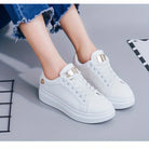 Women Casual Shoes New Spring White Sneakers Breathable Flower Lace-Up Women Sneakers Women Shoes Fashion Embroidered -