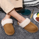 Evshine Women Plush Cotton Slippers Winter Indoor Warm Soft House Slipper Comfort Memory Foam Slides Outdoor Fur Fuzzy Flat Shoe -