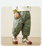 Keep your kids cozy and protected with these new style three-proof high-waisted warm down trousers—perfect for boys and girls on chilly days! -