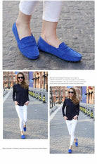 100% Genuine leather Women flats Fashion Handmade Women Casual leather shoes Leather Moccasin Women Driving Shoes Loafers -