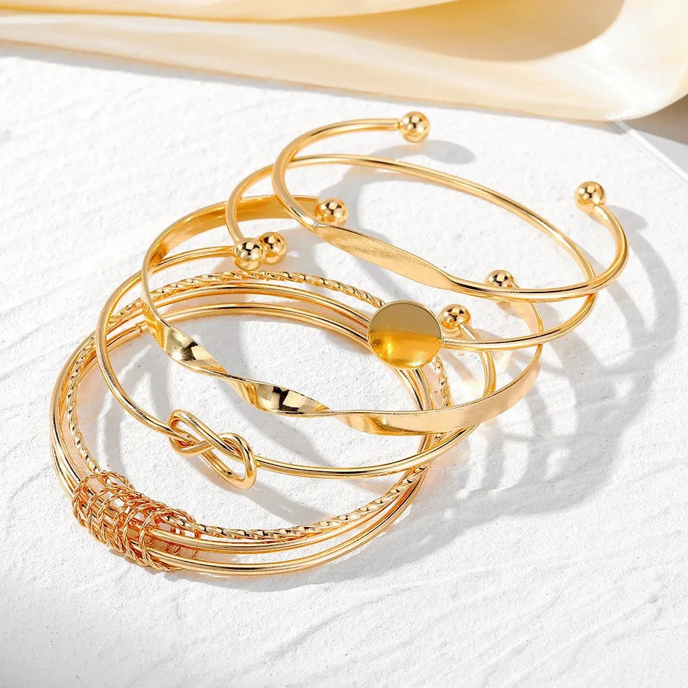 Twisted Knot Bracelet Set -