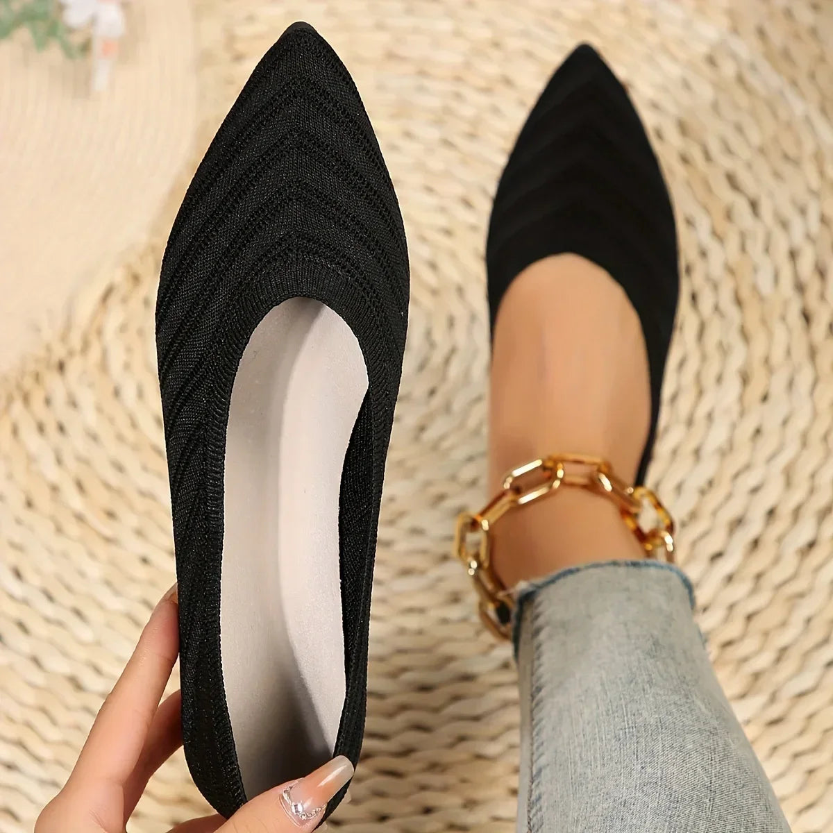 Step out in style with these women's pointed toe flat shoes. -