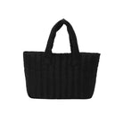 Carry your essentials in style with this large capacity and cotton-padded tote bag designed for ladies. Featuring a solid color and casual fashion, this bag is both practical and fashionable for everyday use. -