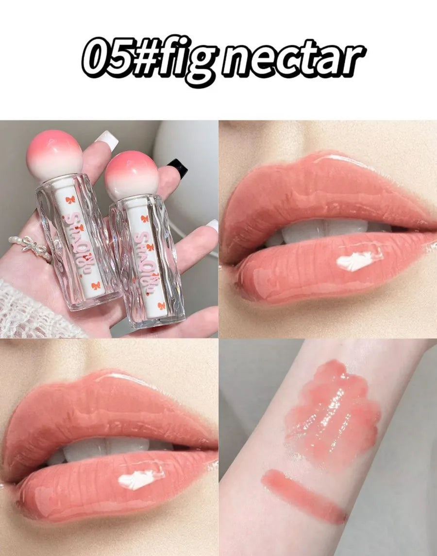 SHAQINUO Watery Lip Gloss Moisturizing Mirror Water Gloss Long-lasting Clear and Tender Lipstick Lip Gloss -