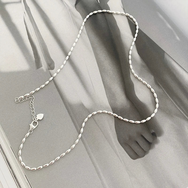 Sterling Silver Necklace Shiny -