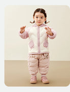 Keep your kids cozy and protected with these new style three-proof high-waisted warm down trousers—perfect for boys and girls on chilly days! -