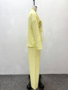 Wide Leg Pants Suit -