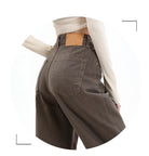 Rock the urban vibe with these baggy, high-street fashion, straight brown jeans for women! -