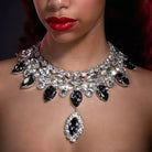 Fashionable personalized black water droplet necklace -
