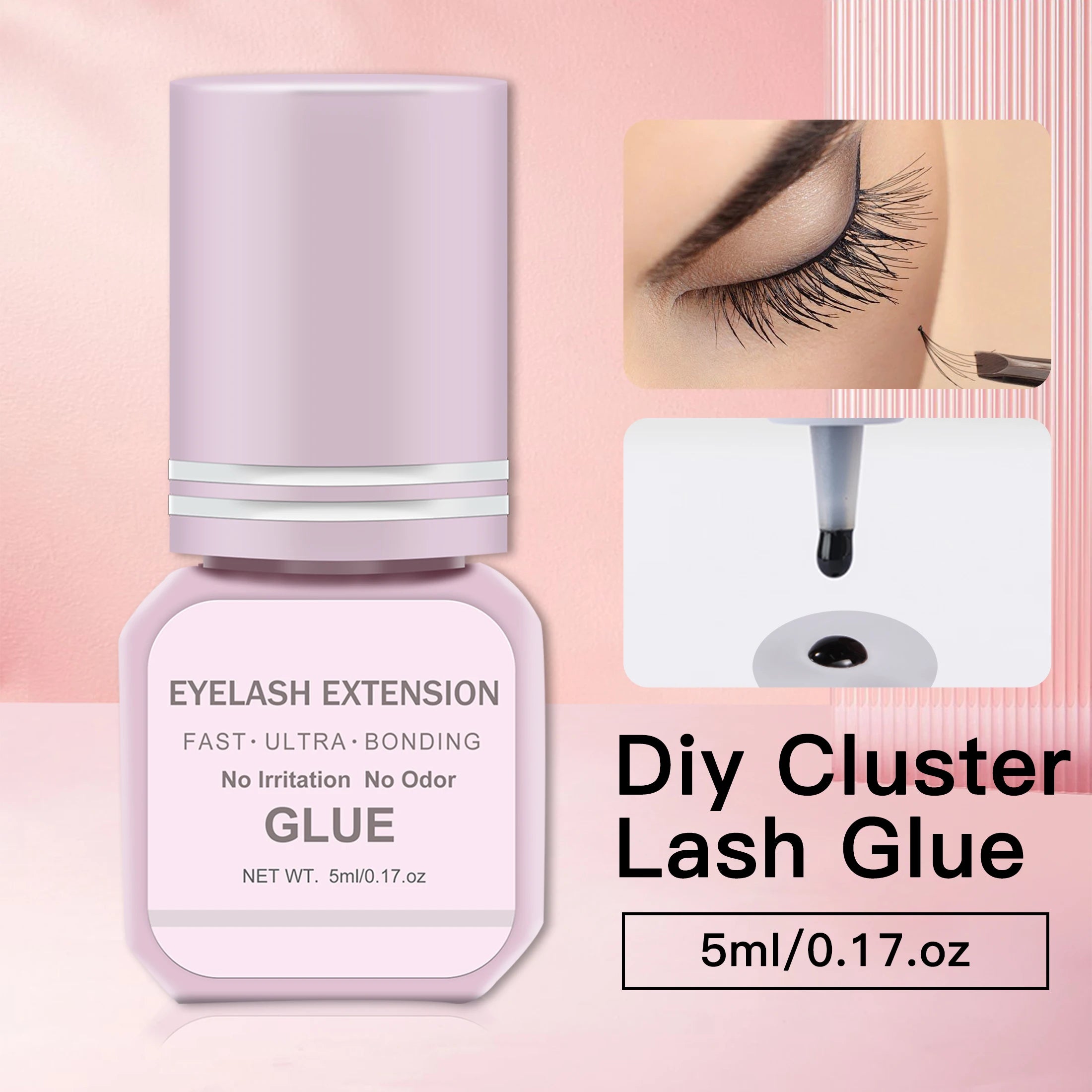 Eyelash Extension Glue 5ml Fast Dry Individual Lashes Glue False eyelash glue Lash Extension makeup tool DIY Cluster Lash Glue -