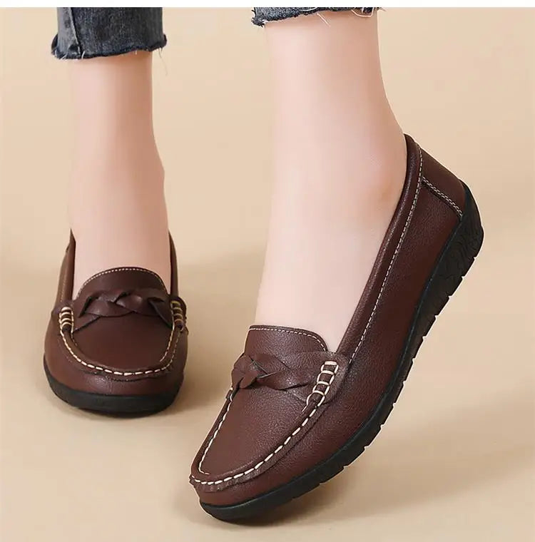 Genuine Leather Women Flats -