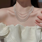 Multi-Layer Pearl Choker Necklace -
