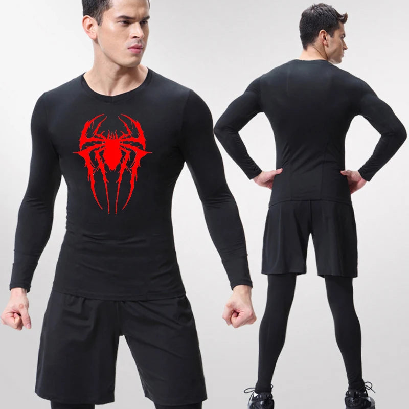 Spider Graphic Compression Shirts for Men -