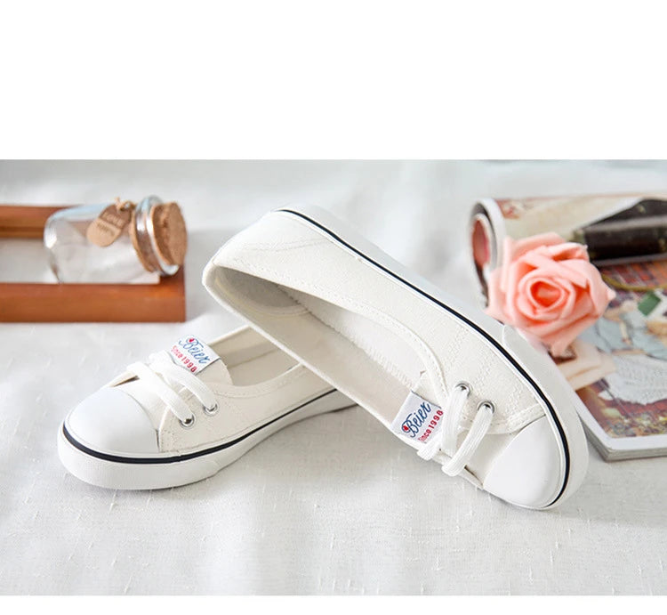 2023Sneakers Shoes for Women Zapatillas Mujer Solid Sapatilha Feminina Zapatilla Tenis Feminino Lace-up White Chaussures Plates -