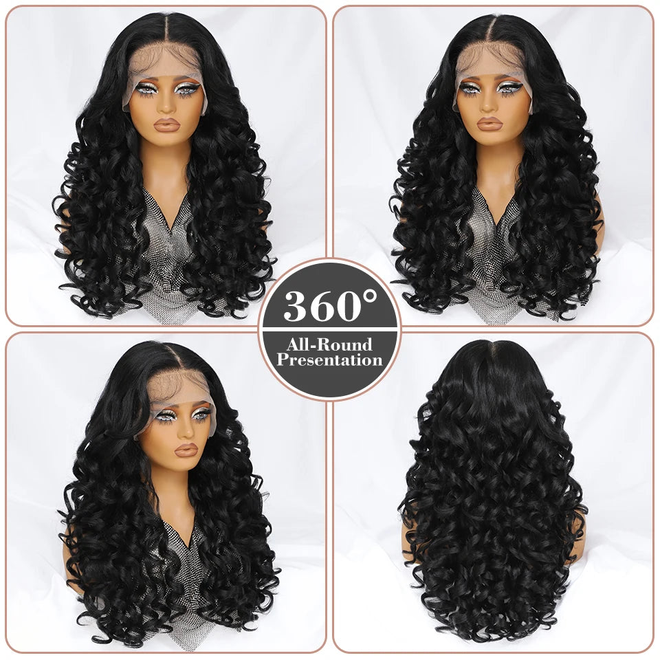 Achieve a stunning look with this Latisha curly 13x6 lace frontal wig. Featuring pre-plucked hairline and baby hair, this wig offers a natural and stylish appearance for a flawless finish. -