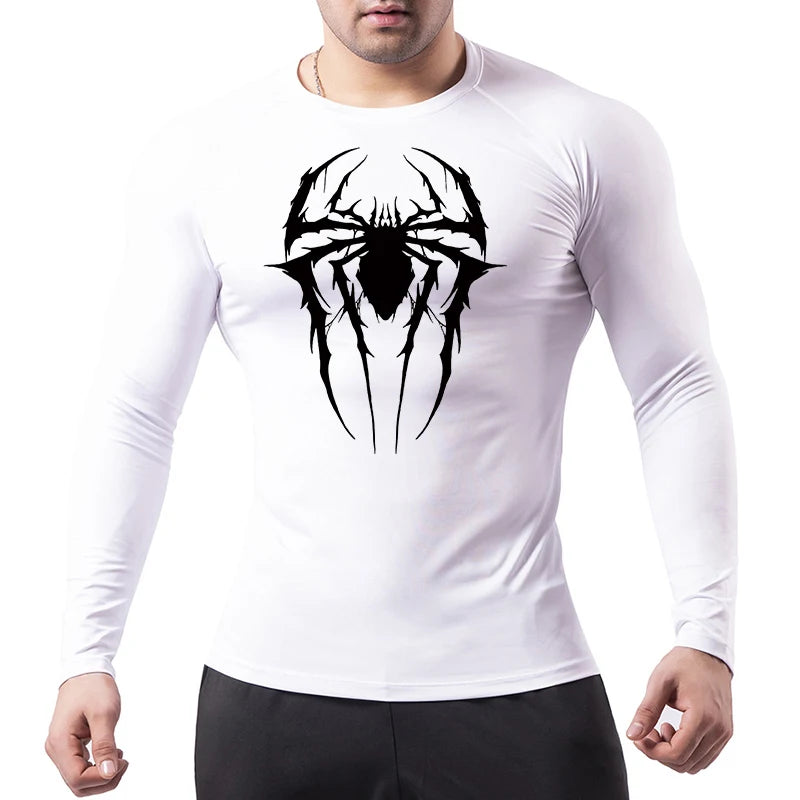 Spider Graphic Compression Shirts for Men -