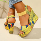 Shoes for Women 2025 New Women Wedge Sandals Retro Ethnic Printing Platform Sandals Ladies Casual Comfortable Outdoor Sandals -