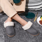 Evshine Women Plush Cotton Slippers Winter Indoor Warm Soft House Slipper Comfort Memory Foam Slides Outdoor Fur Fuzzy Flat Shoe -