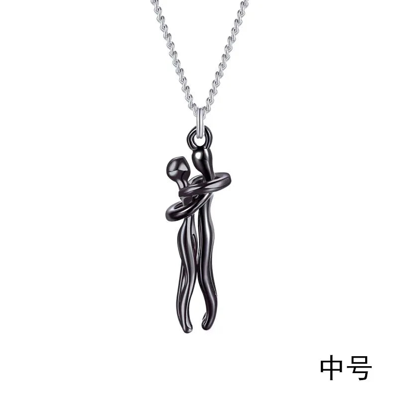 New Creative Couple Embrace Necklace Women's -