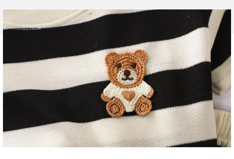 Children's Clothes Short-sleeved Suit Striped Top+shorts 2-piece T-shirt Summer Baby Clothes Children Clothing Boys Girls -